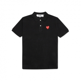 ◆당일◆26SS 레드 와펜 카라 티셔츠 블랙 AX-T006-051-1