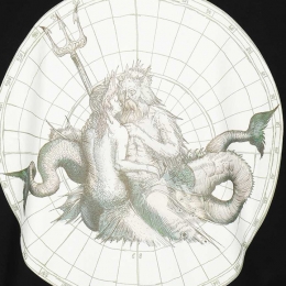 ◆12주년◆트리톤 프린팅 오버핏 티셔츠 블랙 BM70YK3002 001