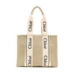 ◆당일◆25FW 우디 미디움 토트백 라이트골드 CHC24US383N22 9DJ