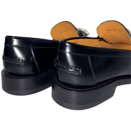 ◆당일◆25FW 파리 브러쉬드 카프스킨 로퍼 블랙 KDB997ACA 900