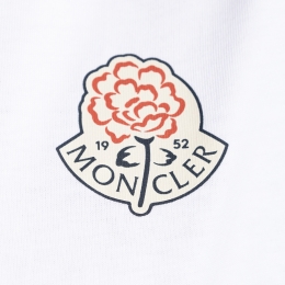 ◆당일◆25FW 플라워 로고 프린트 티셔츠 화이트 8C000 23 89AJS 00A