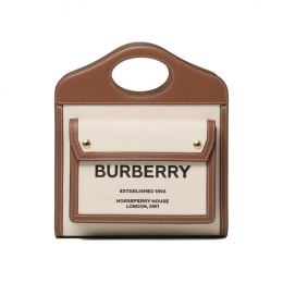 ◆당일◆26SS 로고 미니 포켓 토트&크로스백 네추럴브라운 8039361