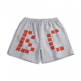 키즈 스퀘어 로고 버뮤다 숏팬츠 헤더그레이 B126AC060 041