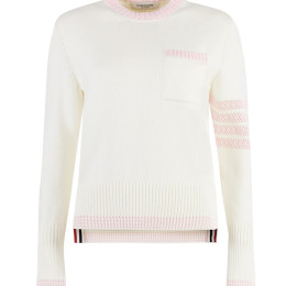 ◆당일◆24FW 4바 저지 스티치 풀 오버 니트 화이트 FKA453A Y3017 101