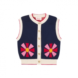 ◆키즈◆키즈 칼레이도스코프 니트 베스트 네이비 B225AC106 411