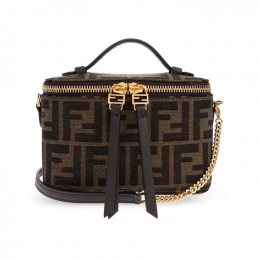 ◆당일◆25FW FF 자카드 베니티백 브라운 8BS108 AFPM F1GL7