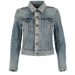 ◆12주년◆여성 컷팅 숏 데님 자켓 스톤워시 601602 Y883Y 4501