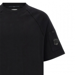 26SS 렌즈 와펜 라이프 플리스 반팔 티셔츠 블랙 20CMSS034A 002246G 999