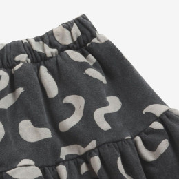 ◆키즈◆21FW 키즈 올 오버 플리스 스커트 블랙 221AC107 905