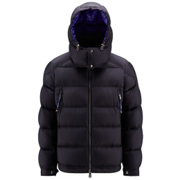 ◆당일◆24FW POIRIER 로고 패치 후드 패딩 자켓 네이비 1A001 46 549SK 779