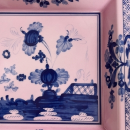 ◆당일◆오리엔테이탈리아노 ORIENTEITALIANO 라지 스퀘어 체인지 트레이 24CM 핑크 017RG02 FG6836010245G00124500