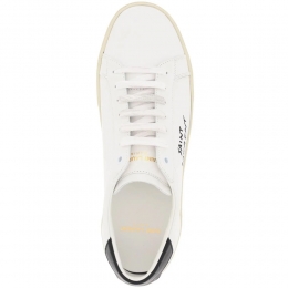 ◆당일◆25FW 여성 로고 자수 스니커즈 화이트/블랙 610649 AABEE 9061