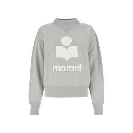 ◆당일◆26SS 모비 MOBY 벨벳 로고 맨투맨 라이트블루/에쿠르 SW0003FA A1M07E LUEC