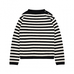 26SS 마리니에르 MARINIERE 보트넥 스트라이프 니트 블랙/화이트 554S94A7038 9330