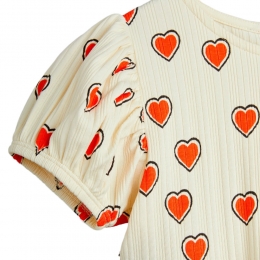 ◆키즈◆25FW 키즈 아웃라인 하트 숏 드레스 오프화이트 25650102 11