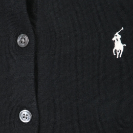 ◆당일◆25FW 포니 로고 자수 크루넥 가디건 블랙 211971871 005