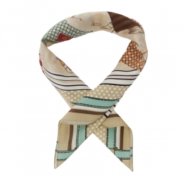 ◆키즈◆키즈 홀스 올오버 프린트 실크 스카프 멀티컬러 JFQ044 AWF8 F1VHJ