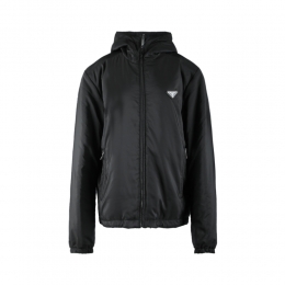 26SS 삼각로고 후드 패딩 자켓 블랙 SGB224 106O F002L