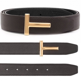 ◆당일◆24SS 금장 T 로고 버클 벨트 브라운/블랙 TB224T LCL236 C7906