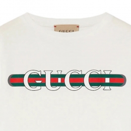 ◆키즈◆25SS 키즈 로고 프린트 티셔츠 화이트 561651 XJGPI 9214