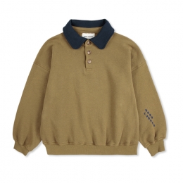 ◆키즈◆키즈 로고 올오버 폴로 맨투맨 카키 B225AC044 370