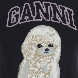 ◆당일◆25FW 푸들 그래픽 크롭 티셔츠 팬텀 T4239 252