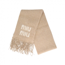 ◆당일◆25FW 로고 프린트 모헤어 머플러 베이지 5FS062 2CQD F0018