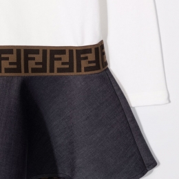 ◆키즈◆21FW 여성 자수 로고 코튼 드레스 화이트 JFB473 AEZQ F0ZNM