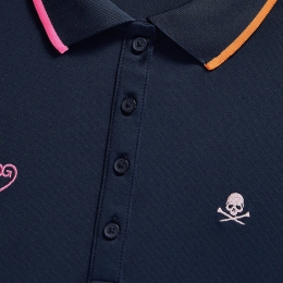 ◆당일◆23SS 여성 미니 아이콘 카라 티셔츠 다크네이비 G4LS23K802A TWLT