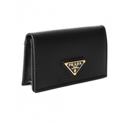 ◆당일◆26SS 사피아노 삼각로고 카드지갑 블랙 1MC122 QHH F0002