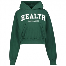 ◆당일◆23SS 헬스 로고 기모 크롭 후드티 포레스트 HO663FO