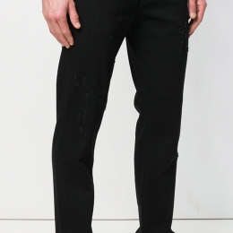 ◆11주년◆링 로고 패치 디스트레스진 블랙 BM502G501D 001