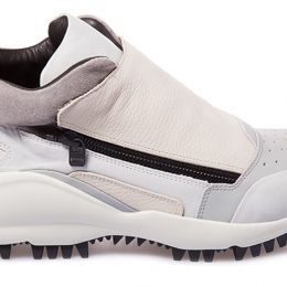 ◆11주년◆샤크 지퍼 스니커즈 크림 FMSKDMSZVGROA15 02