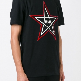 ◆11주년◆스타로고 반팔티 블랙 HMAA001F15001003 1020