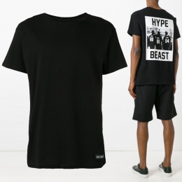 ◆10주년◆ 백 스퀘어 로고 프린팅 티셔츠 블랙 LA04TEE76BK