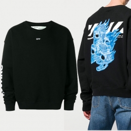 ◆11주년◆스컬 그래픽 맨투맨 블랙 OMBA035S19D25017 1088