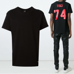 ◆11주년◆풋볼 티시 레드넘버 반팔티 블랙 TISCI 74