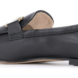 ◆바이스트로◆20FW 여성 금장 더블 T 로퍼 블랙 XXW79A0DE70 MID B999