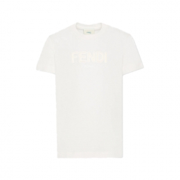 ◆키즈◆여성 엠보 로고 반팔 티셔츠 화이트 JUI202 7AJ F0TU9