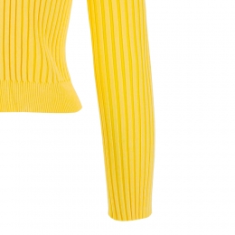 ◆당일◆24FW 라 마이유 프랄루 골드 로고 골지 가디건 옐로우 223KN500 2190 210