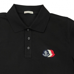 26SS 트리플 로고 패치 폴로 티셔츠 블랙 8A000 30 89A16 999