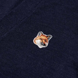 ◆당일◆25SS 폭스 헤드 패치 브이넥 가디건 네이비 GU00542KT1036 P480