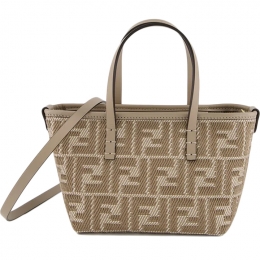 ◆당일◆25FW FF 로고 롤 미니 토트&숄더백 베이지 8BS096 AUPX F1SNP