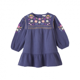 ◆키즈◆키즈 이사티스 에스닉 자수 원피스 미드나잇 25F_S0011 MIDNI