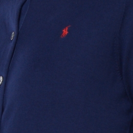 ◆당일◆25FW 포니 자수 클래식 가디건 블루 211891672 002