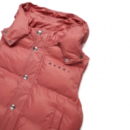 ◆키즈◆여성 로고 후드 패딩 조끼 모브핑크 M01539 M00LY 0M350