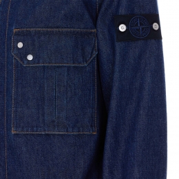 ◆당일◆26SS 와펜 패치 숏 데님 코튼 오버 셔츠자켓 블루린스 L1S14 1200002 S00J7 VJ201