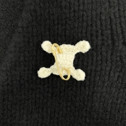 ◆당일◆26SS 트리오페 크로셰 브이넥 가디건 블랙 RY0KM0899 38NO