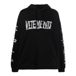 ◆14주년◆실버 백 로고 프린팅 후드티 블랙 UE52TR470S BLACK/SILVER