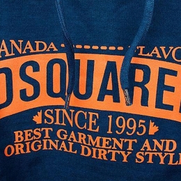 ◆15주년◆로고 프린팅 후드티 블루 74GP0317